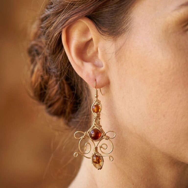 aretes marrones